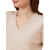 Adrianna Papell Women’s 3/4 Floral Burnout Sleeve V-Neck Sweater(Champagne Blush)