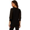 Adrianna Papell Women’s Clip Dot Sleeve Twofer Sweater(Black)
