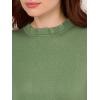 Adrianna Papell Women’s Clip Dot Sleeve Twofer Sweater(Palm Leaf)