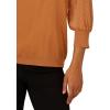 Adrianna Papell Women’s Clip Dot Sleeve Twofer Sweater(Toasted Bronze)