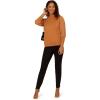 Adrianna Papell Women’s Clip Dot Sleeve Twofer Sweater(Toasted Bronze)