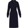 Adrianna Papell Women’s Long Sleeve Wrap Midi Dress(Blue Moon)