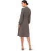Adrianna Papell Women’s Long Sleeve Wrap Midi Dress(Hunter Semi Circle Interlock)