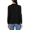 Adrianna Papell Women’s Mock Neck Step Hem Sweater(Black)