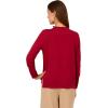 Adrianna Papell Women’s Mock Neck Step Hem Sweater(Cranberry)