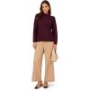 Adrianna Papell Women’s Mock Neck Step Hem Sweater(Plum)