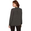 Adrianna Papell Women’s Pintuck Button Down Blouse(Black Seed Dot)