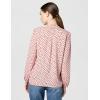 Adrianna Papell Women’s Pintuck Button Down Blouse(Blush/Black Classic Hearts)