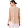 Adrianna Papell Women’s Printed Petal Sleeve Knit Top(Champagne Small Dot)