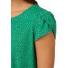 Adrianna Papell Women’s Printed Petal Sleeve Knit Top(Emerald Tiny Confetti)
