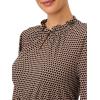 Adrianna Papell Women’s Printed Smocked Waist Dress(Cocoa/Black Shadowed Geo)