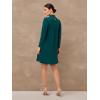 Adrianna Papell Women’s Smocked Neck and Yoke Dress(Evergreen)