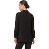 Adrianna Papell Women’s Tall Size Ruched 3/4 Sleeve One Button Notch Blazer(Black)