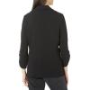 Adrianna Papell Women’s Tall Size Ruched 3/4 Sleeve One Button Notch Blazer(Black)