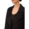 Adrianna Papell Women’s Tall Size Trench Jacket with Back Yoke(Black)