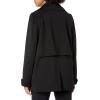 Adrianna Papell Women’s Tall Size Trench Jacket with Back Yoke(Black)