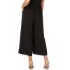 Adrianna Papell Womens Textured Wide Leg Pull on Pant W/Slit Pockets(Black)