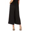 Adrianna Papell Womens Textured Wide Leg Pull on Pant W/Slit Pockets(Black)