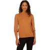 Adrianna Papell Women’s Clip Dot Sleeve Twofer Sweater(Toasted Bronze)