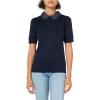 Adrianna Papell Womens Hammered Satin Collar Twofer(Navy W/ Navy/Ivory Mini Dot)