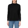 Adrianna Papell Women’s Mock Neck Step Hem Sweater(Black)