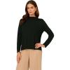Adrianna Papell Women’s Mock Neck Step Hem Sweater(Hunter)
