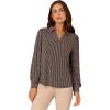 Adrianna Papell Women’s Print Collared V-Neck Knit Top(Hunter Semi Circle Interlock)