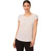 Adrianna Papell Women’s Printed Petal Sleeve Knit Top(Ivory/Black Seed Dot)