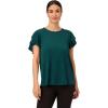 Adrianna Papell Women’s Solid Pleat Double Sleeve Top(Evergreen)