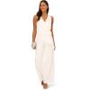 Adrianna Papell Sleeveless Bow Drape Wide Leg Jumpsuit