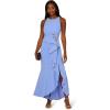 Adrianna Papell Women’s Beaded Crepe Halter Gown(Electric Ice)