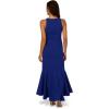 Adrianna Papell Women’s Beaded Crepe Halter Gown(Royal Sapphire)