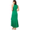 Adrianna Papell Women’s Beaded Crepe Halter Gown(Vivid Green)