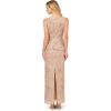 Adrianna Papell Women’s Beaded Peplum Long Dress(Shell)