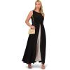 Adrianna Papell Women’s Crepe Overlay Jumpsuit, Black/Ivory, 2(Black/Ivory)