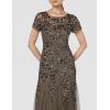 Adrianna Papell Womens Floral Beaded Godet Gown(Lead)
