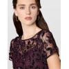 Adrianna Papell Womens Floral Beaded Godet Gown(Night Plum)