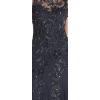 Adrianna Papell Womens Floral Beaded Godet Gown(Twilight)