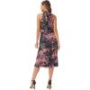 Adrianna Papell Womens Floral Chiffon Halter Dress(Black Multi)