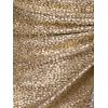 Adrianna Papell Womens Foiled Knit Draped Dress(Light Gold)