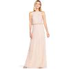 Adrianna Papell Womens Halter Blouson Beaded Gown(Blush)