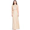 Adrianna Papell Womens Halter Blouson Beaded Gown(Champagne)