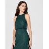 Adrianna Papell Womens Halter Blouson Beaded Gown(Dusty Emerald)