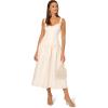 Adrianna Papell Women’s Jacquard Midi Dress(Ivory/Silver)