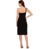 Adrianna Papell Womens Knit Crepe Short Dress(Black)