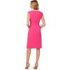 Adrianna Papell Womens Knit Crepe Short Dress(Electric Pink)