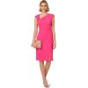 Adrianna Papell Womens Knit Crepe Short Dress(Electric Pink)