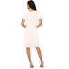 Adrianna Papell Womens Knit Crepe Short Dress(Ivory)