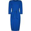 Adrianna Papell Womens Knit Crepe Tie Waist SheathDress(Violet Cobalt)