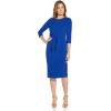 Adrianna Papell Womens Knit Crepe Tie Waist SheathDress(Violet Cobalt)